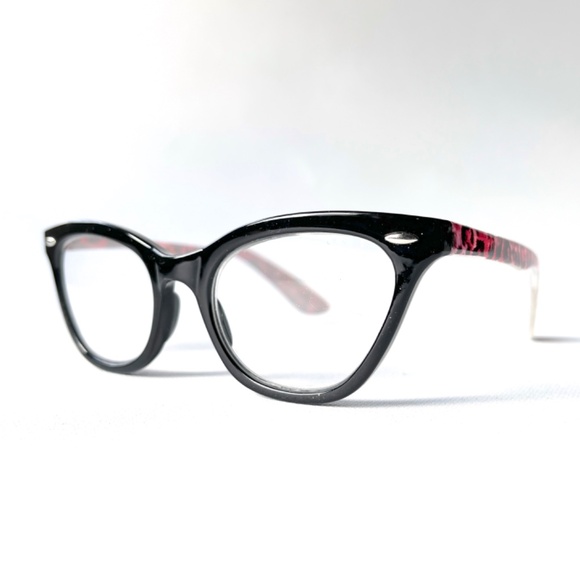 Black and Pink Leopard Reading Glasses - Picture 7 of 9